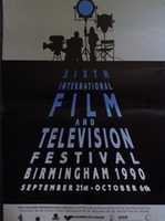 Free download 6th Birmingham Film Festival Poster 1990 free photo or picture to be edited with GIMP online image editor