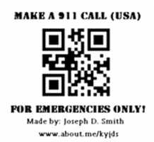Free download 911 Emergancy Call QR Code free photo or picture to be edited with GIMP online image editor