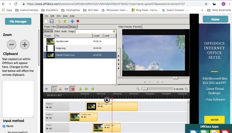 OpenShot video editor openline 1.4.3 in OffiDocs