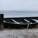 Abandoned Boat Near Lake in Wintry  screen for extension Chrome web store in OffiDocs Chromium