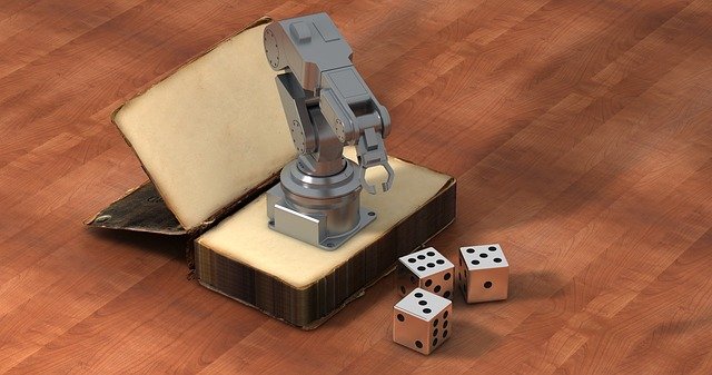Free download a book robot dice simulation free picture to be edited with GIMP free online image editor