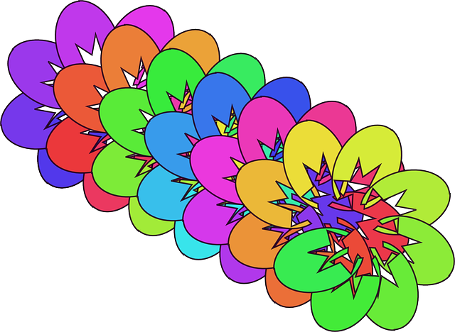 Free download Abstract Flowers Rainbow - Free vector graphic on Pixabay free illustration to be edited with GIMP free online image editor