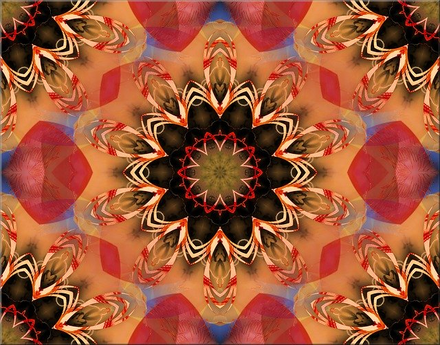 Free download Abstract Kaleidoscope Design -  free illustration to be edited with GIMP free online image editor