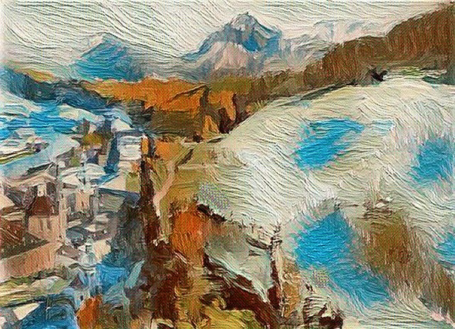 تنزيل مجردة من المناظر الطبيعية للجبال - رسم توضيحي مجاني ليتم تحريره باستخدام محرر الصور المجاني على الإنترنت GIMP