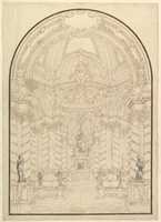 Free download A Chapel with Figures of Statues en Grisaille of Faith, Hope and Charity and 4 Putti with Symbols of the Passion. free photo or picture to be edited with GIMP online image editor