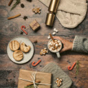 A Christmas Themed Flatlay  screen for extension Chrome web store in OffiDocs Chromium
