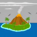 Active volcanic island  screen for extension Chrome web store in OffiDocs Chromium