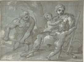 Free download Adam and Eve after Their Expulsion with the Infants Cain and Abel free photo or picture to be edited with GIMP online image editor