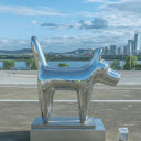 A Dog Sculpture in an Urban Area  screen for extension Chrome web store in OffiDocs Chromium