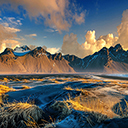 A dramatic view of the Vestrahorn  screen for extension Chrome web store in OffiDocs Chromium