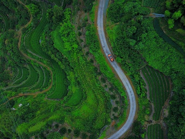 Bezpłatne pobieranie Aerial Route Forest - bezpłatne, bezpłatne zdjęcie lub obraz do edycji za pomocą internetowego edytora obrazów GIMP