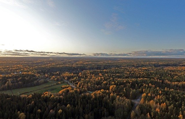 Descărcare gratuită Aerial View Autumn Air - fotografie sau imagini gratuite pentru a fi editate cu editorul de imagini online GIMP