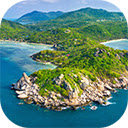 aerial view beautiful koh tao island surat thani thailand  screen for extension Chrome web store in OffiDocs Chromium