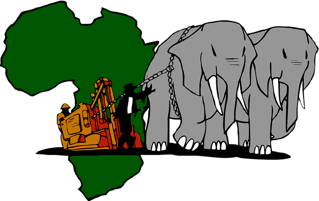 Download gratuito di elefanti africani Mining - illustrazione gratuita da modificare con l'editor di immagini online gratuito GIMP