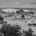 A Grayscale of the Plaza Maua in Brazil  screen for extension Chrome web store in OffiDocs Chromium
