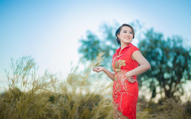 Free download ah muay red dress chinese dress free picture to be edited with GIMP free online image editor