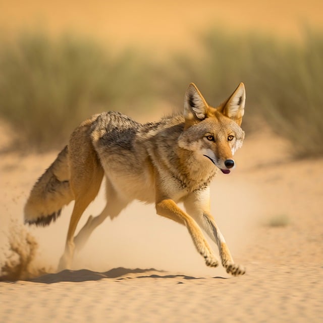 Free download ai generated coyote fox running free picture to be edited with GIMP free online image editor