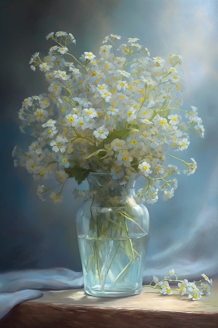 Free download ai generated flowers forget me not free picture to be edited with GIMP free online image editor
