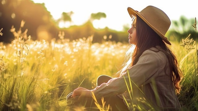 Free download ai generated girl sunset twilight free picture to be edited with GIMP free online image editor