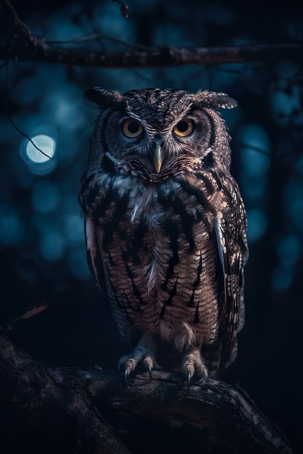Free download ai generated owl night bird free picture to be edited with GIMP free online image editor