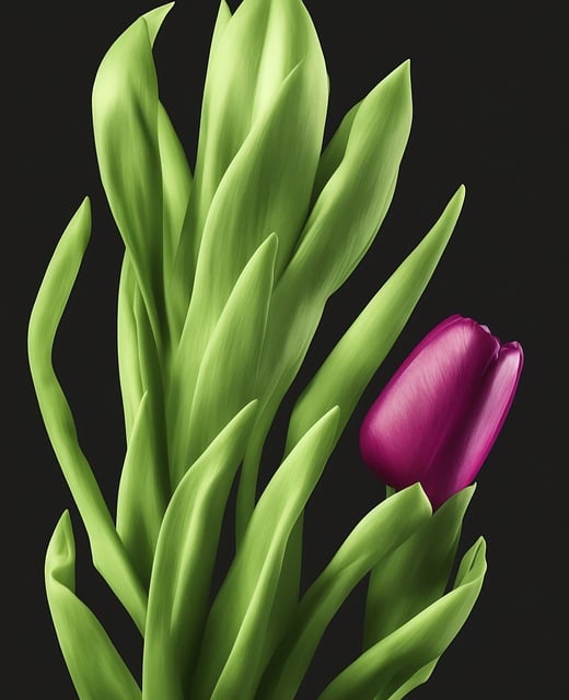 دانلود رایگان تصویر رایگان گل لاله بنفش تولید شده توسط وی برای ویرایش با ویرایشگر تصویر آنلاین رایگان GIMP