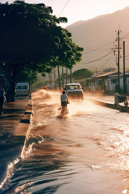 Free download ai generated rain flood road water free picture to be edited with GIMP free online image editor