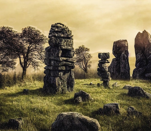 Free download ai generated rocks stack fantasy free picture to be edited with GIMP free online image editor
