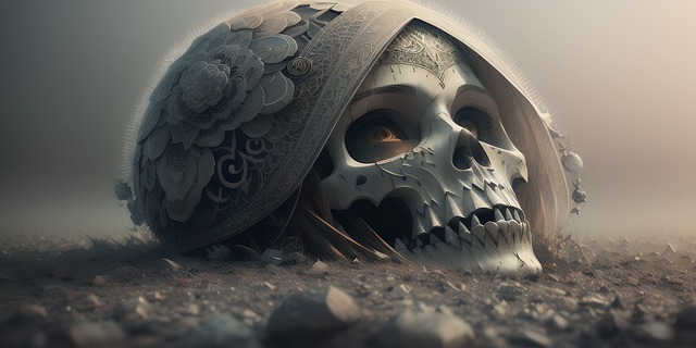 Free download ai generated skeleton skull bones free picture to be edited with GIMP free online image editor