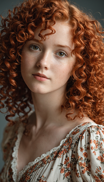 Free download ai generated woman red hair curly free picture to be edited with GIMP free online image editor