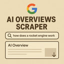 AI Overview Extractor  screen for extension Chrome web store in OffiDocs Chromium