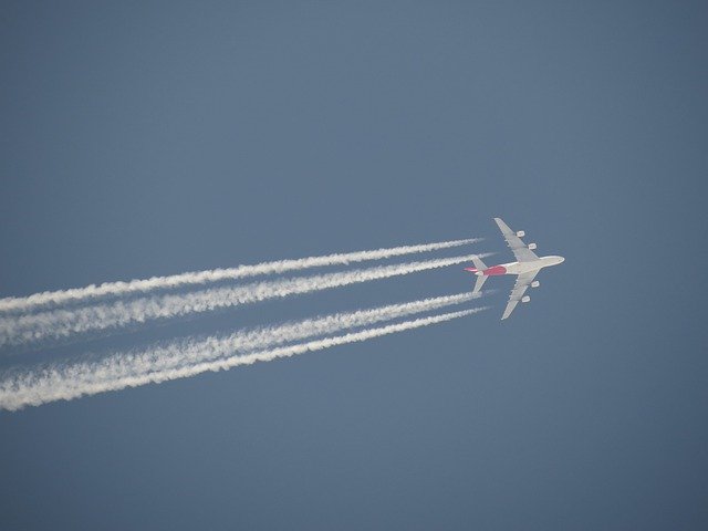 Free download Aircraft Sky Contrail -  free free photo or picture to be edited with GIMP online image editor