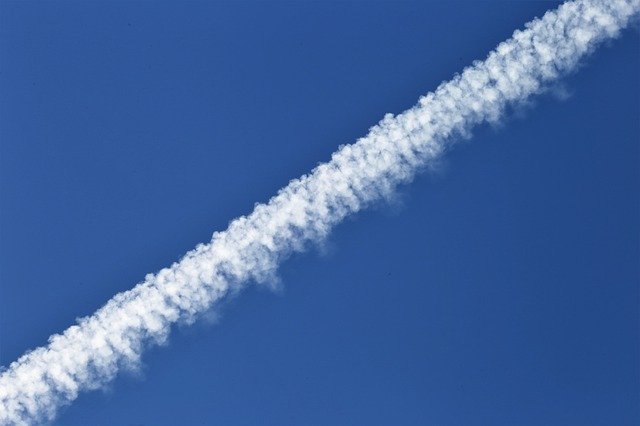 Free download Airplane Condensation White Stripe -  free photo or picture to be edited with GIMP online image editor