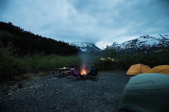 Free picture Alaska Camping Campfire -  to be edited by GIMP free image editor by OffiDocs