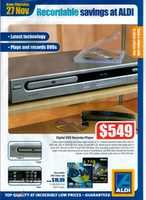 Free download Aldi Dvd Recorder Hi Def Color Flyer free photo or picture to be edited with GIMP online image editor