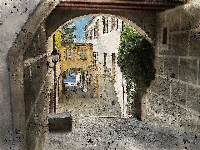 Free download Alley Small Street -  free illustration to be edited with GIMP free online image editor