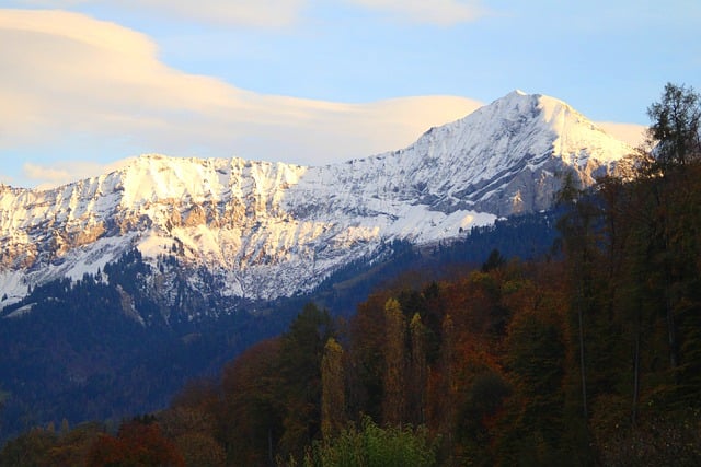 Free download alpine landscape snowcap mountains free picture to be edited with GIMP free online image editor