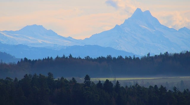 Free download alps mountains panorama trees free picture to be edited with GIMP free online image editor