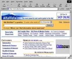 Free download AltaVista Internet Explorer Screenshot 1999 free photo or picture to be edited with GIMP online image editor