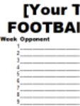 Free download (American) Football Schedule DOC, XLS or PPT template free to be edited with LibreOffice online or OpenOffice Desktop online