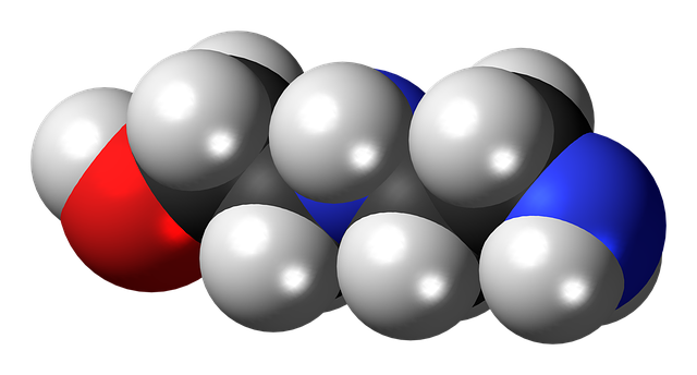 Free download Aminoethylethanolamine Spacefill -  free illustration to be edited with GIMP free online image editor