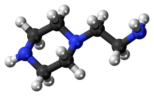 Free download Aminoethylpiperazine Ball Stick -  free illustration to be edited with GIMP free online image editor