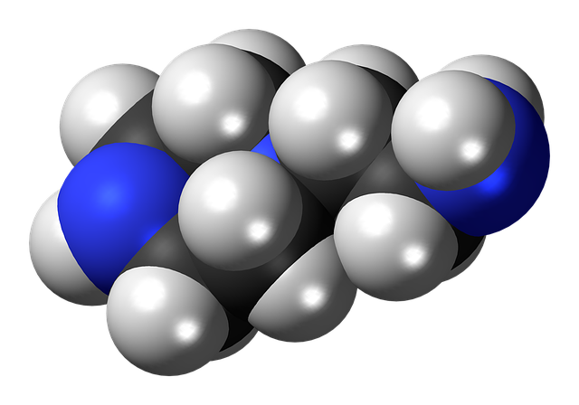 Free download Aminoethylpiperazine Spacefill -  free illustration to be edited with GIMP free online image editor