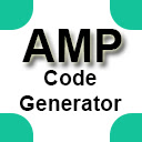 AMP Code Generator  screen for extension Chrome web store in OffiDocs Chromium