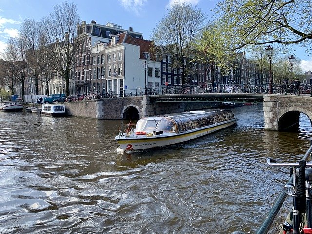 Free download Amsterdam River Crossing -  free photo or picture to be edited with GIMP online image editor