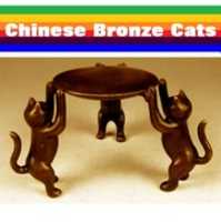 Free picture Ancient Asian Chinese Bronze Cat Statues to be edited by GIMP online free image editor by OffiDocs