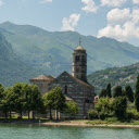 Ancient church next to a mountain lake  screen for extension Chrome web store in OffiDocs Chromium