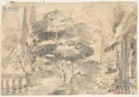 Free download Ancient Naval Battle (Recto); Park with Monuments (Verso) free photo or picture to be edited with GIMP online image editor