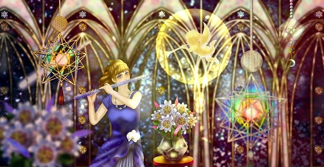 Free download Angel Flute Women -  free illustration to be edited with GIMP free online image editor
