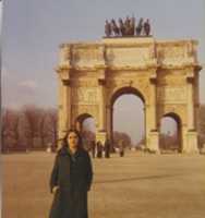 Free download Angelique Rockas in front of the Arc de Triomph free photo or picture to be edited with GIMP online image editor