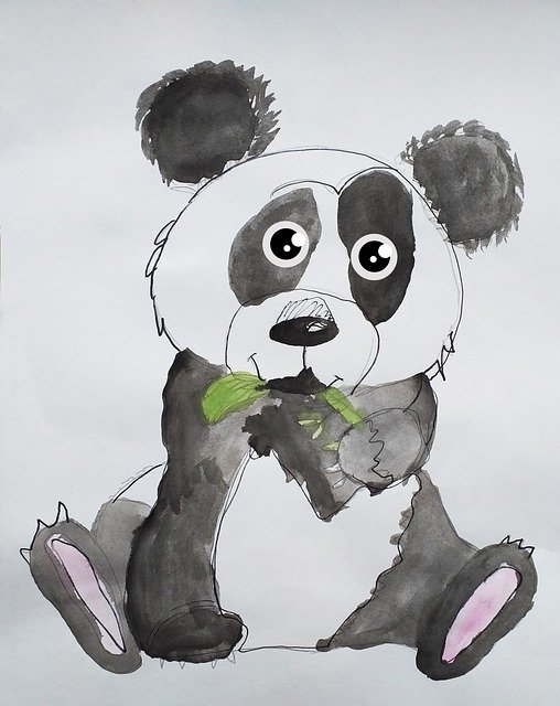 Free download animal panda drawing bamboo bear free picture to be edited with GIMP free online image editor